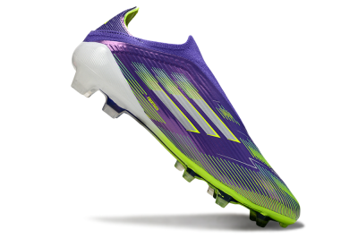 Adidas F50 Elite Laceless FG Firm Ground Soccer Cleats - Purple/Yellow/White