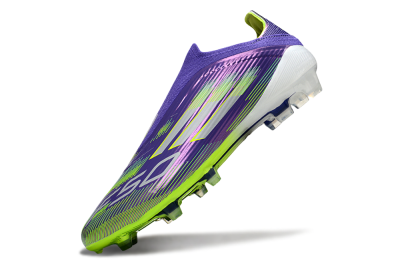 Adidas F50 Elite Laceless FG Firm Ground Soccer Cleats - Purple/Yellow/White