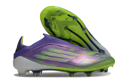Adidas F50 Elite Laceless FG Firm Ground Soccer Cleats - Purple/Yellow/White