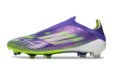 Adidas F50 Elite Laceless FG Firm Ground Soccer Cleats - Purple/Yellow/White