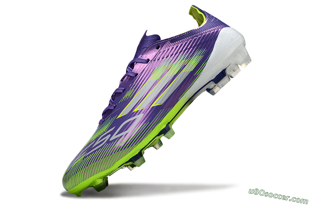 Adidas F50 Elite FG Firm Ground Soccer Cleats - Purple/Yellow/White 6