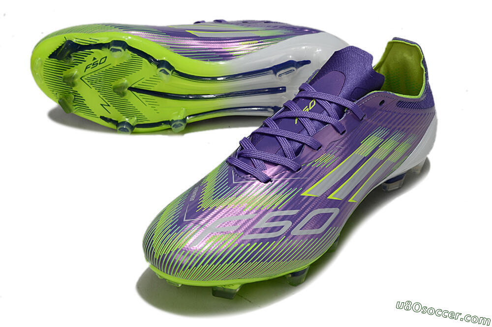 Adidas F50 Elite FG Firm Ground Soccer Cleats - Purple/Yellow/White 3