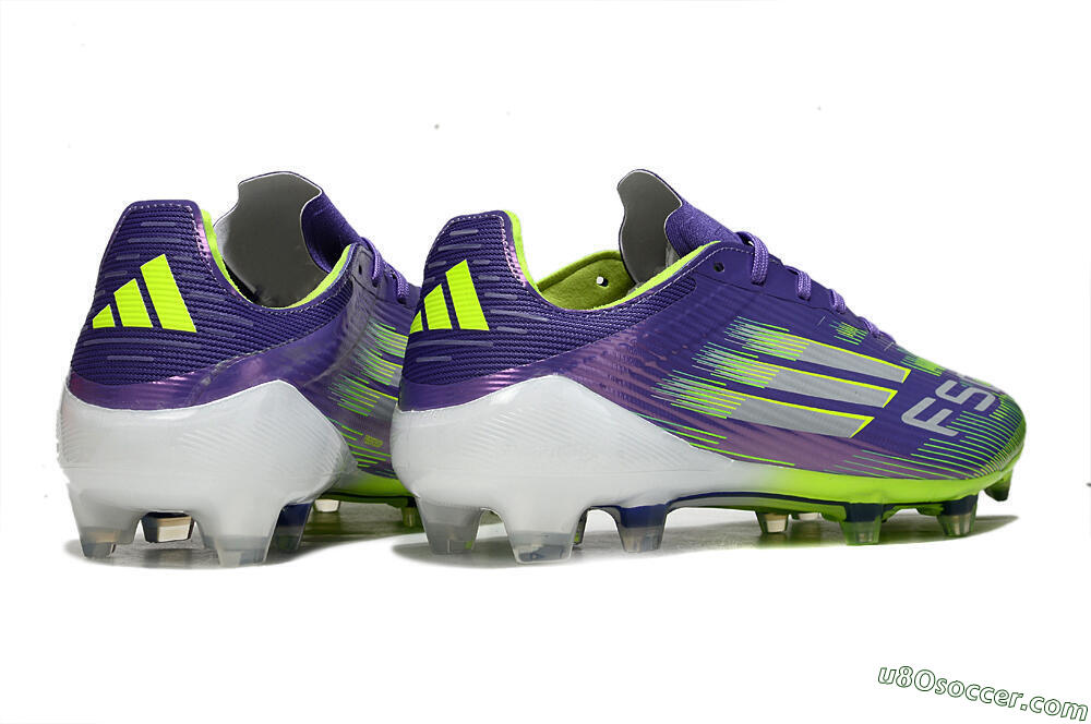 Adidas F50 Elite FG Firm Ground Soccer Cleats - Purple/Yellow/White 7