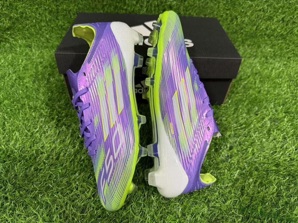 Adidas F50 Elite FG Firm Ground Soccer Cleats - Purple/Yellow/White