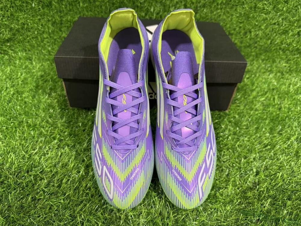 Adidas F50 Elite FG Firm Ground Soccer Cleats - Purple/Yellow/White