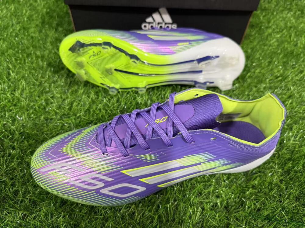 Adidas F50 Elite FG Firm Ground Soccer Cleats - Purple/Yellow/White