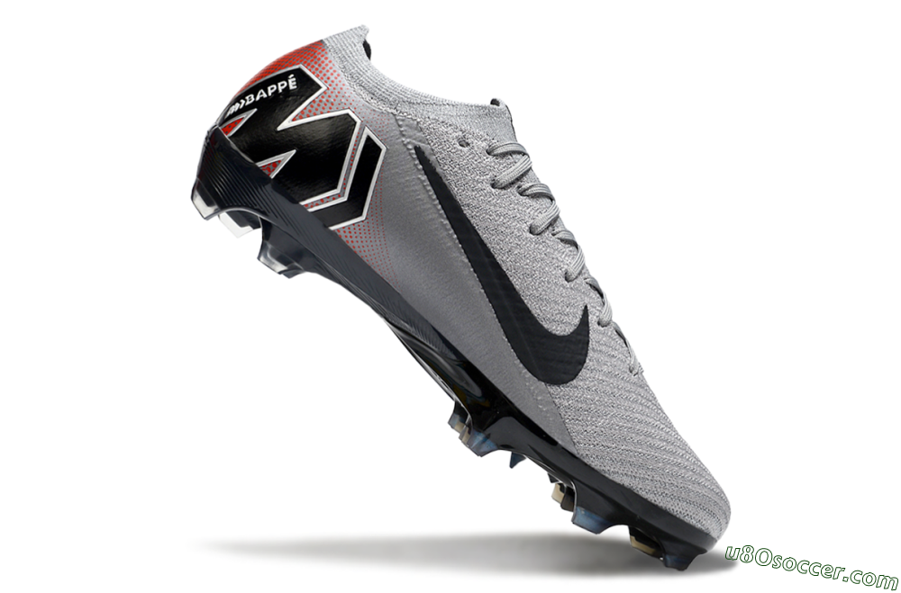 KM x Nike Air Zoom Mercurial Vapor 16 Elite FG Firm Ground Soccer Cleats - Grey/Black/Red 5