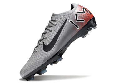 KM x Nike Air Zoom Mercurial Vapor 16 Elite FG Firm Ground Soccer Cleats - Grey/Black/Red