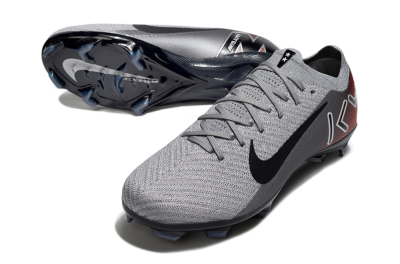 KM x Nike Air Zoom Mercurial Vapor 16 Elite FG Firm Ground Soccer Cleats - Grey/Black/Red