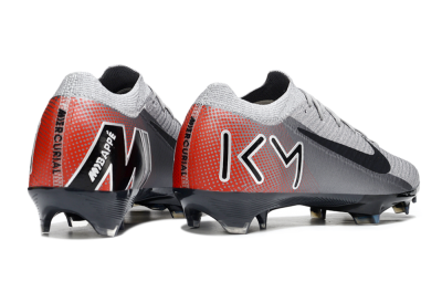 KM x Nike Air Zoom Mercurial Vapor 16 Elite FG Firm Ground Soccer Cleats - Grey/Black/Red