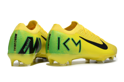 KM x Nike Air Zoom Mercurial Vapor 16 Elite FG Firm Ground Soccer Cleats - Yellow/Black/Green