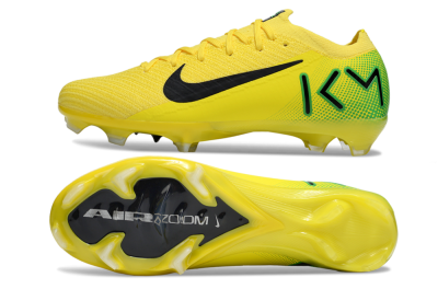 KM x Nike Air Zoom Mercurial Vapor 16 Elite FG Firm Ground Soccer Cleats - Yellow/Black/Green