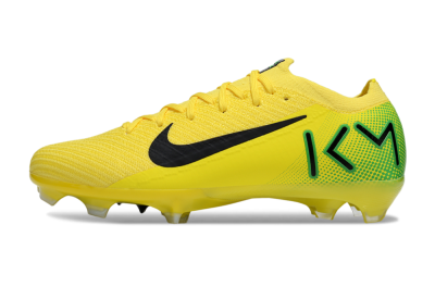 KM x Nike Air Zoom Mercurial Vapor 16 Elite FG Firm Ground Soccer Cleats - Yellow/Black/Green