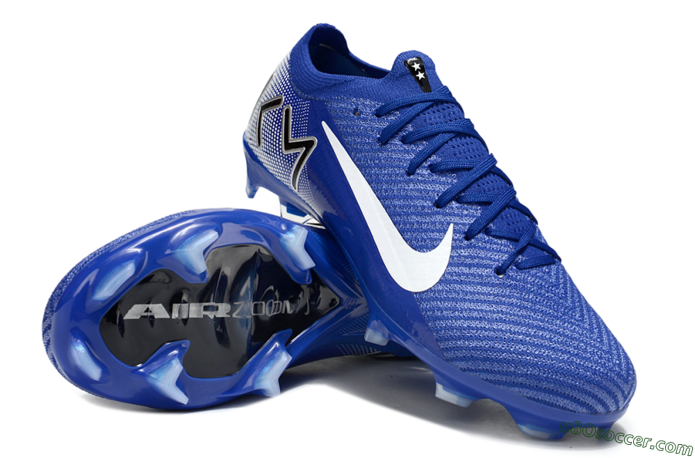 KM x Nike Air Zoom Mercurial Vapor 16 Elite FG Firm Ground Soccer Cleats - Blue/White/Black 4
