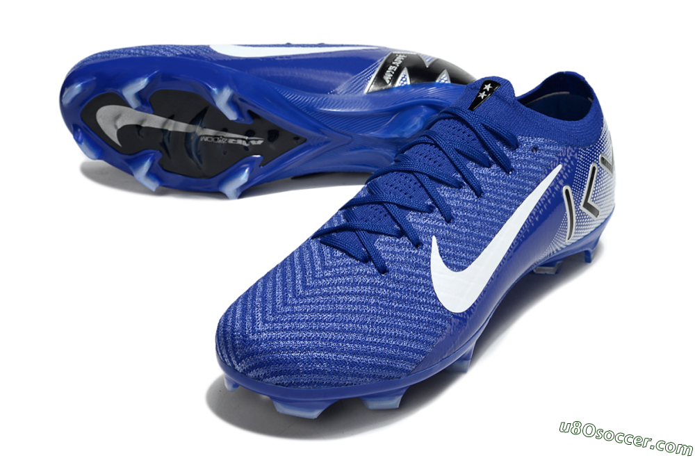KM x Nike Air Zoom Mercurial Vapor 16 Elite FG Firm Ground Soccer Cleats - Blue/White/Black 3