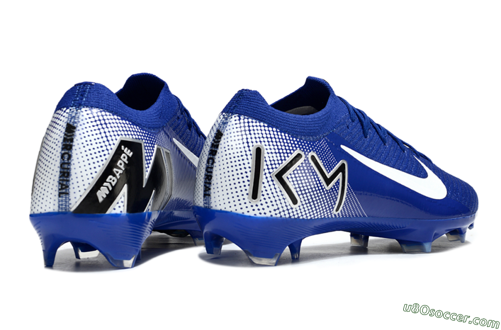 KM x Nike Air Zoom Mercurial Vapor 16 Elite FG Firm Ground Soccer Cleats - Blue/White/Black 7