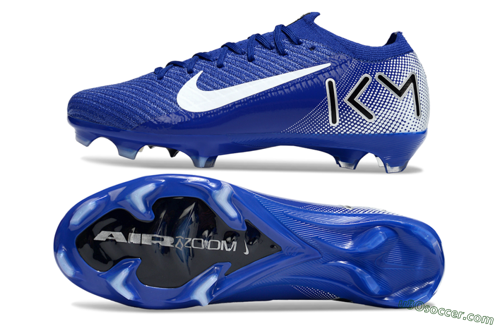 KM x Nike Air Zoom Mercurial Vapor 16 Elite FG Firm Ground Soccer Cleats - Blue/White/Black 0