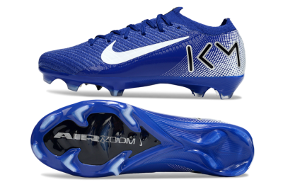 KM x Nike Air Zoom Mercurial Vapor 16 Elite FG Firm Ground Soccer Cleats - Blue/White/Black