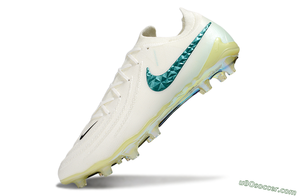 Nike Phantom GX 2 Elite AG Artificial Grass Soccer Cleats - Beige/Black/Jade 6