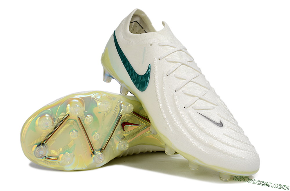 Nike Phantom GX 2 Elite AG Artificial Grass Soccer Cleats - Beige/Black/Jade 4