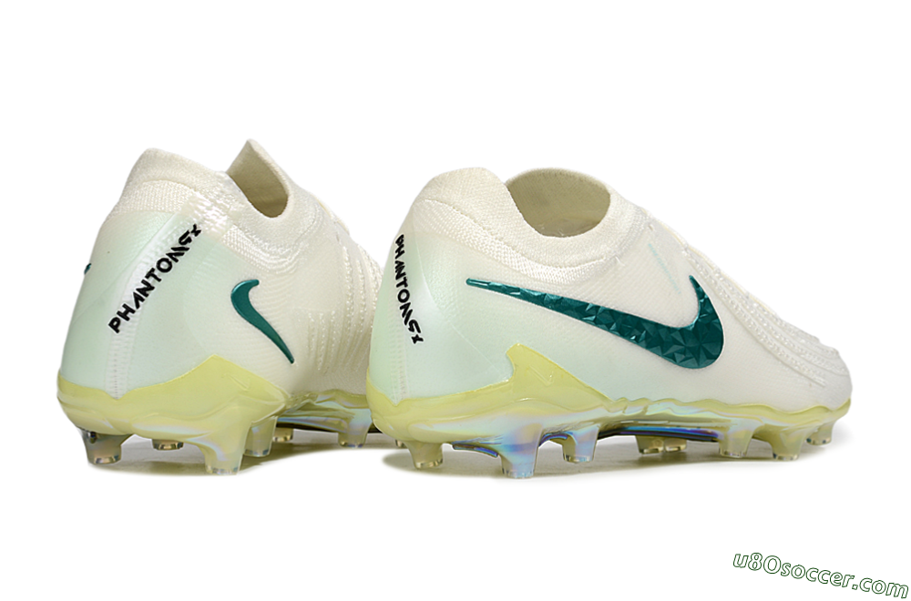 Nike Phantom GX 2 Elite AG Artificial Grass Soccer Cleats - Beige/Black/Jade 7