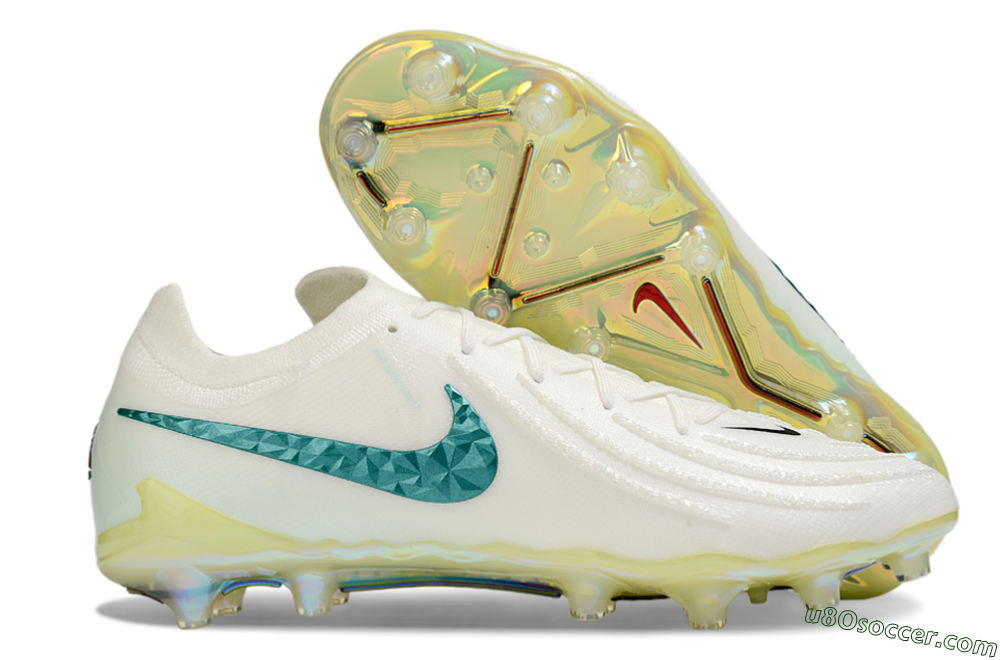 Nike Phantom GX 2 Elite AG Artificial Grass Soccer Cleats - Beige/Black/Jade 1