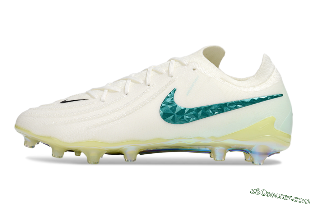 Nike Phantom GX 2 Elite AG Artificial Grass Soccer Cleats - Beige/Black/Jade 2