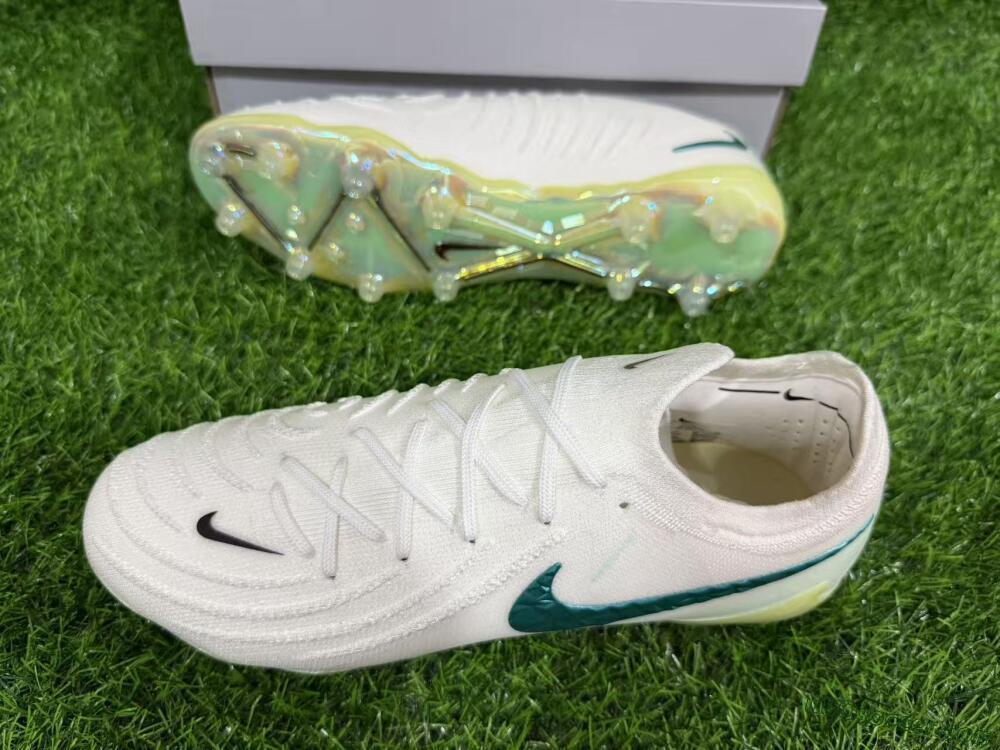 Nike Phantom GX 2 Elite AG Artificial Grass Soccer Cleats - Beige/Black/Jade