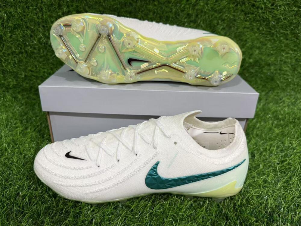 Nike Phantom GX 2 Elite AG Artificial Grass Soccer Cleats - Beige/Black/Jade