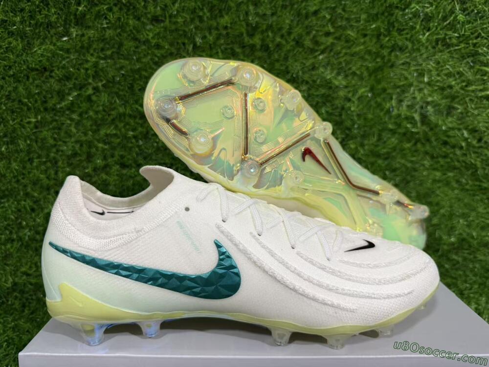 Nike Phantom GX 2 Elite AG Artificial Grass Soccer Cleats - Beige/Black/Jade
