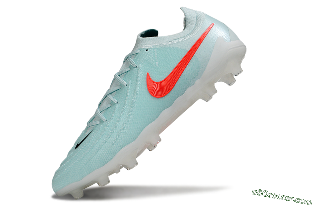 Nike Phantom GX 2 Elite AG Artificial Grass Soccer Cleats - Jade/Red/White 6