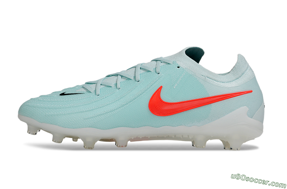 Nike Phantom GX 2 Elite AG Artificial Grass Soccer Cleats - Jade/Red/White 2