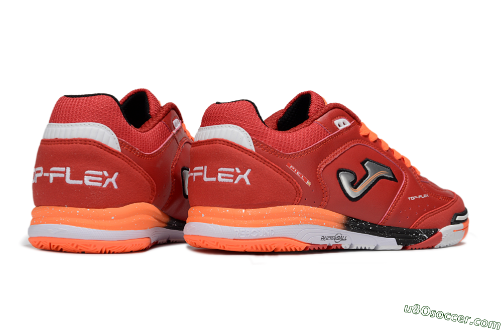 Joma Top Flex IC Indoor & Futsal Soccer Shoes - Red/Silver/Black 6