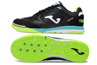 Joma Top Flex IC Indoor & Futsal Soccer Shoes - Black/White/Yellow