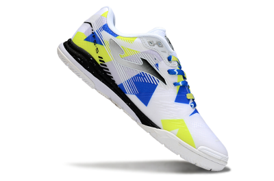 Joma Top Flex IC Indoor & Futsal Soccer Shoes - White/Blue/Yellow