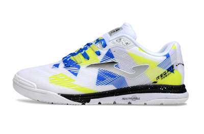 Joma Top Flex IC Indoor & Futsal Soccer Shoes - White/Blue/Yellow