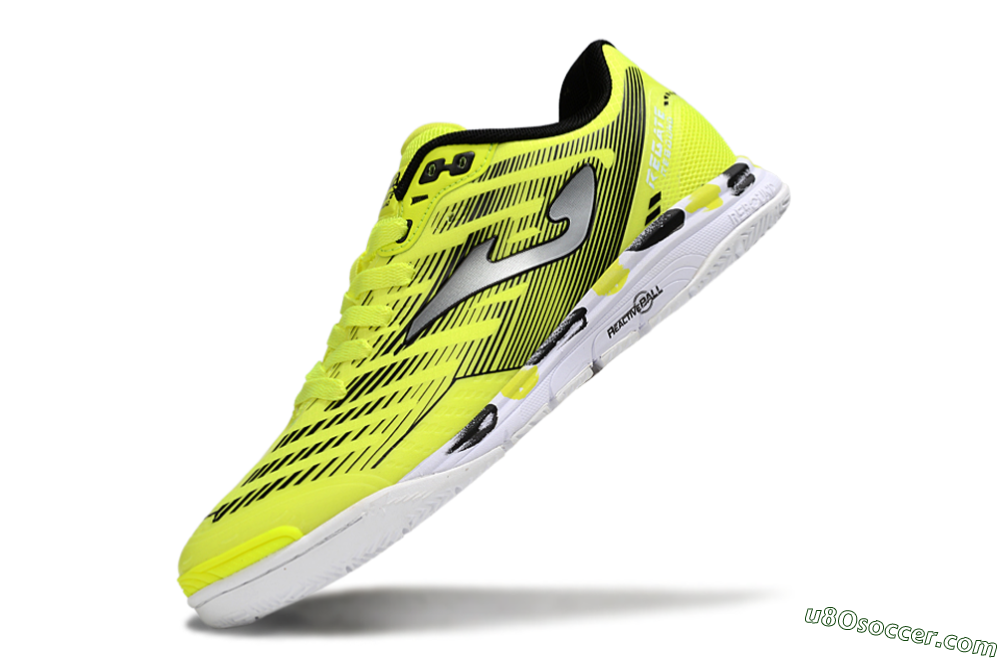 Joma Top Flex IC Indoor & Futsal Soccer Shoes - Yellow/Silver/Black 5