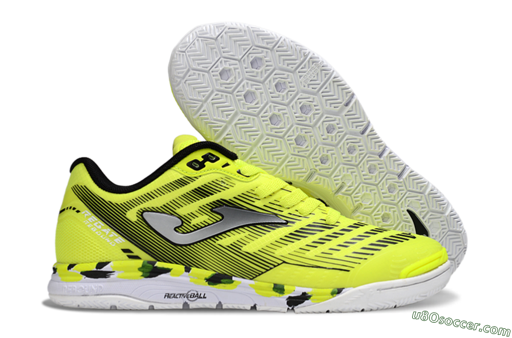 Joma Top Flex IC Indoor & Futsal Soccer Shoes - Yellow/Silver/Black 1