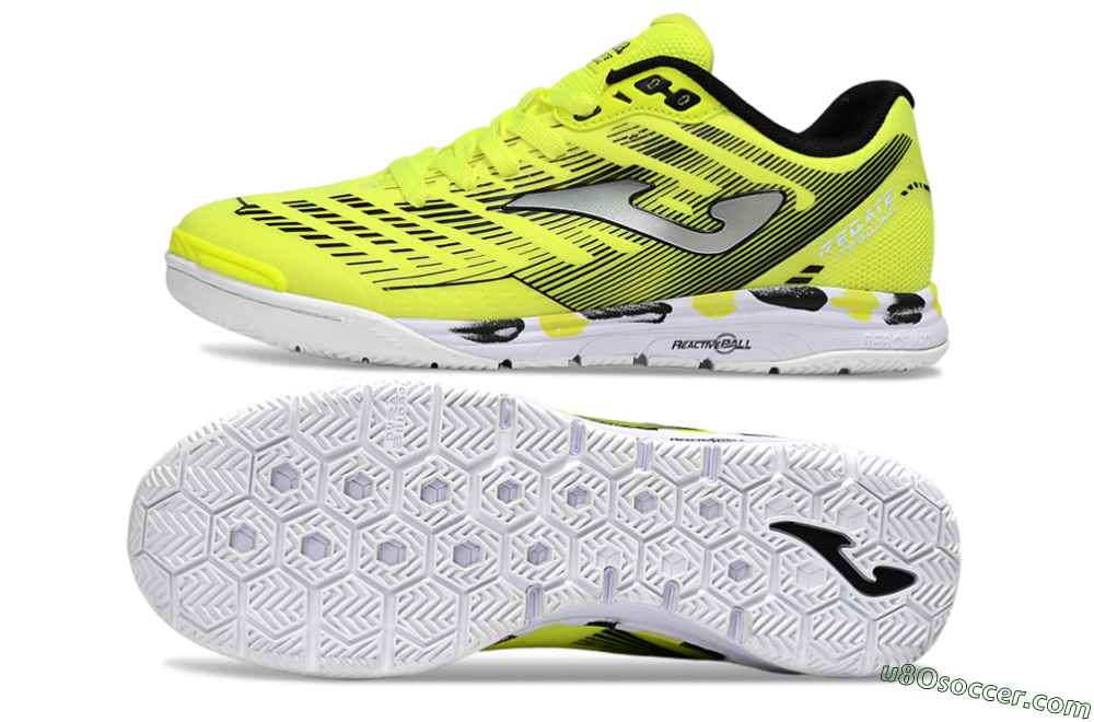 Joma Top Flex IC Indoor & Futsal Soccer Shoes - Yellow/Silver/Black 0
