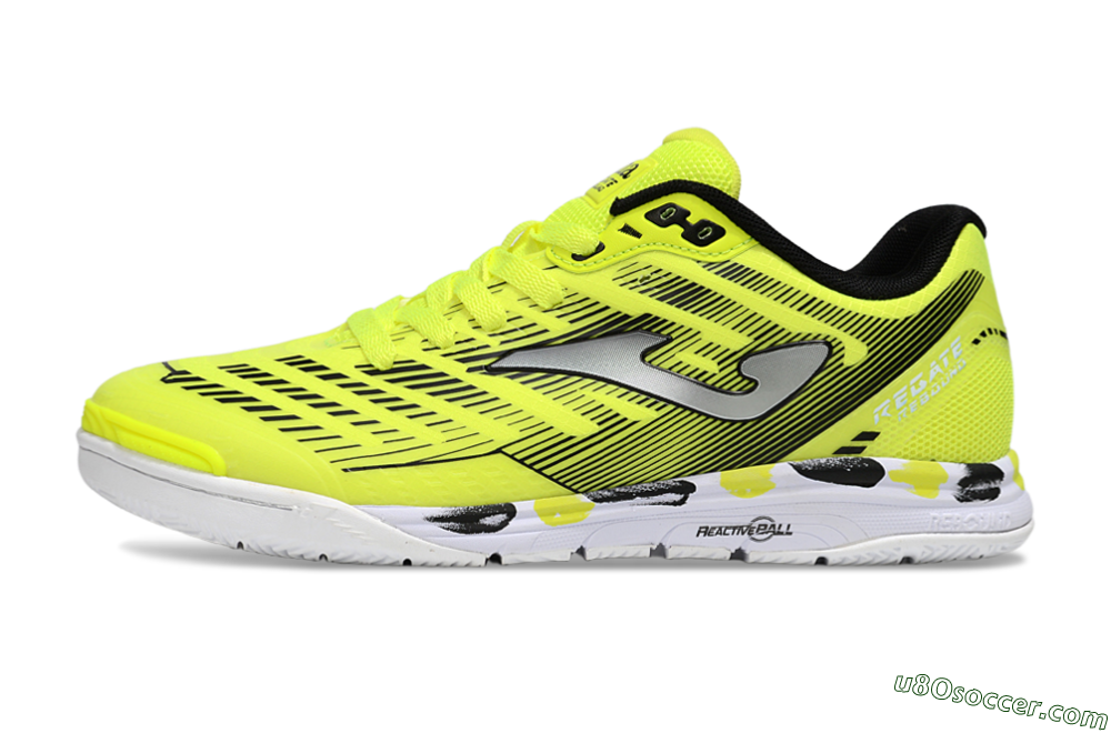 Joma Top Flex IC Indoor & Futsal Soccer Shoes - Yellow/Silver/Black 2