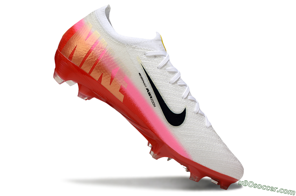 Nike Air Zoom Mercurial Vapor 16 Elite FG Firm Ground Soccer Cleats - White/Pink/Red 4