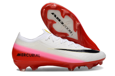 Nike Air Zoom Mercurial Vapor 16 Elite FG Firm Ground Soccer Cleats - White/Pink/Red