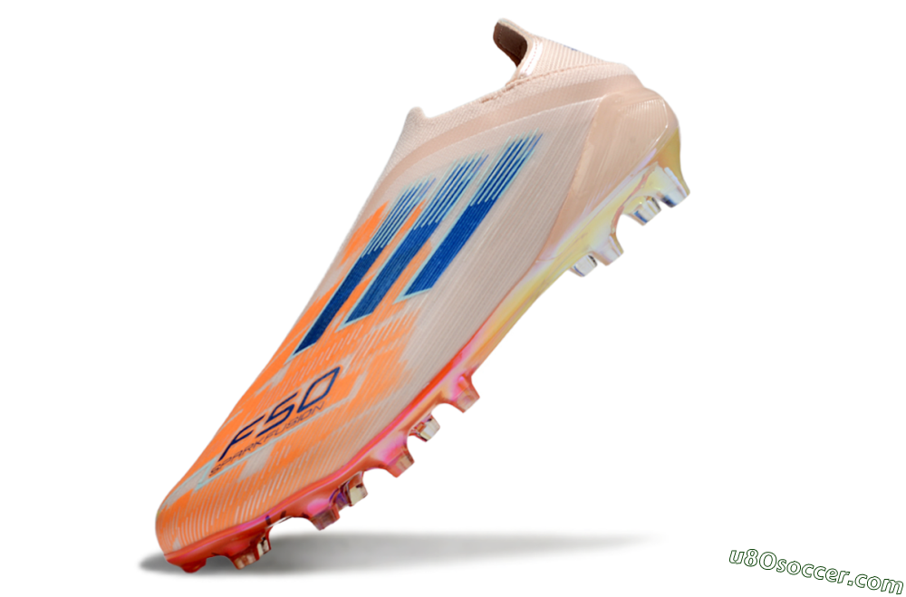 Adidas F50 Elite Laceless FG Firm Ground Soccer Cleats - Pink/Orange/Blue 5