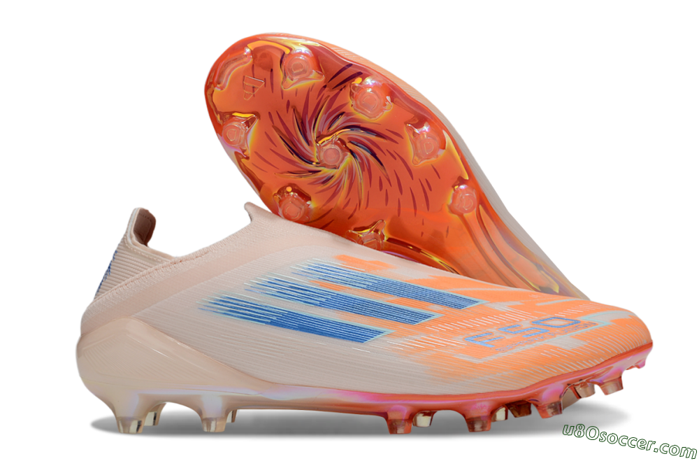 Adidas F50 Elite Laceless FG Firm Ground Soccer Cleats - Pink/Orange/Blue 1