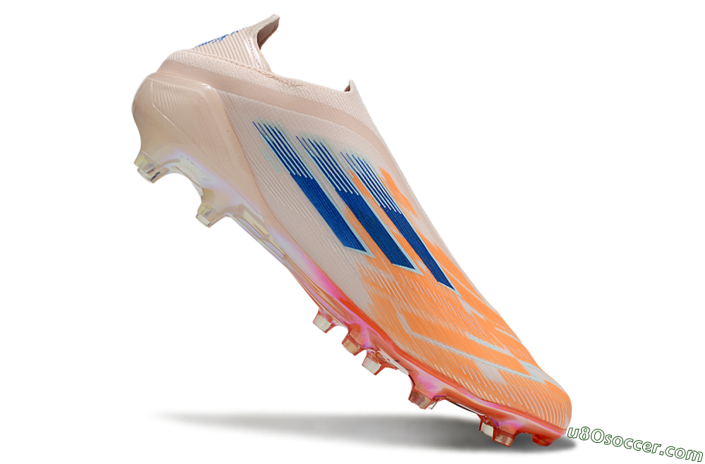 Adidas F50 Elite Laceless FG Firm Ground Soccer Cleats - Pink/Orange/Blue 4