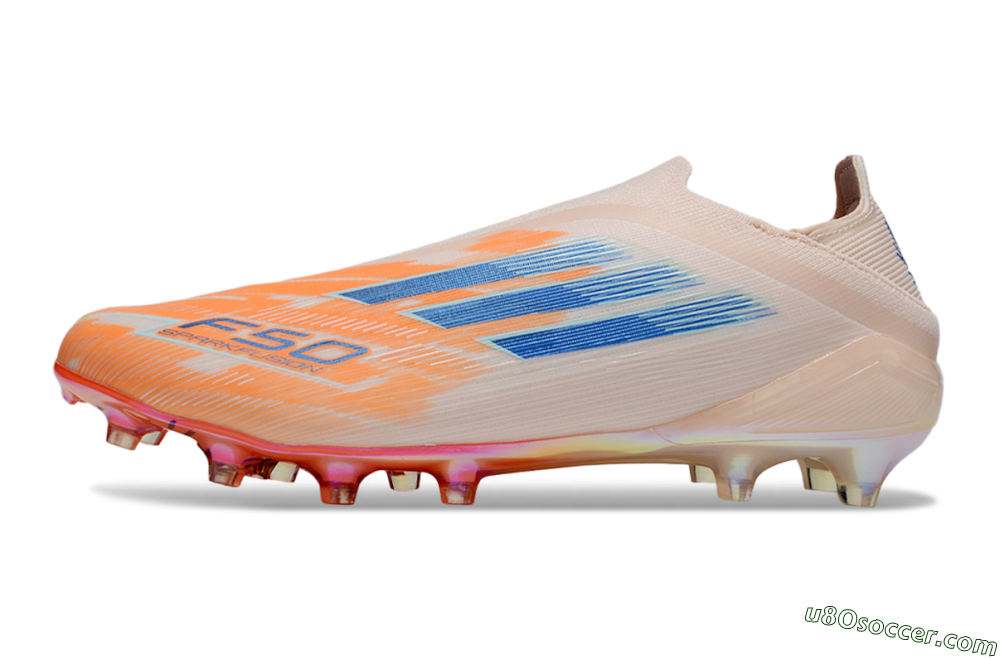 Adidas F50 Elite Laceless FG Firm Ground Soccer Cleats - Pink/Orange/Blue 2