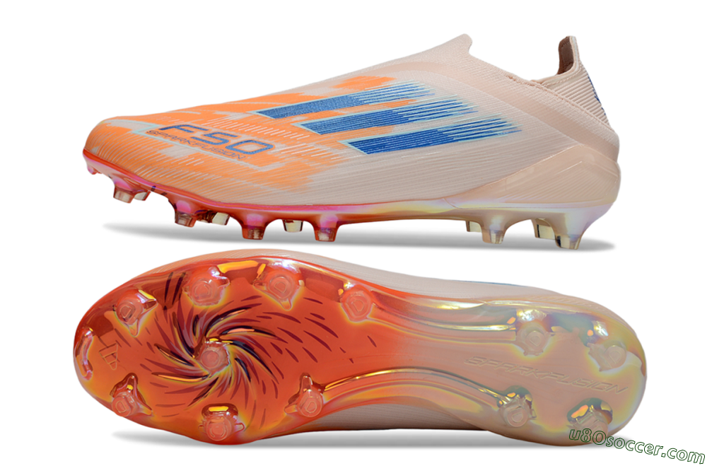 Adidas F50 Elite Laceless FG Firm Ground Soccer Cleats - Pink/Orange/Blue 0
