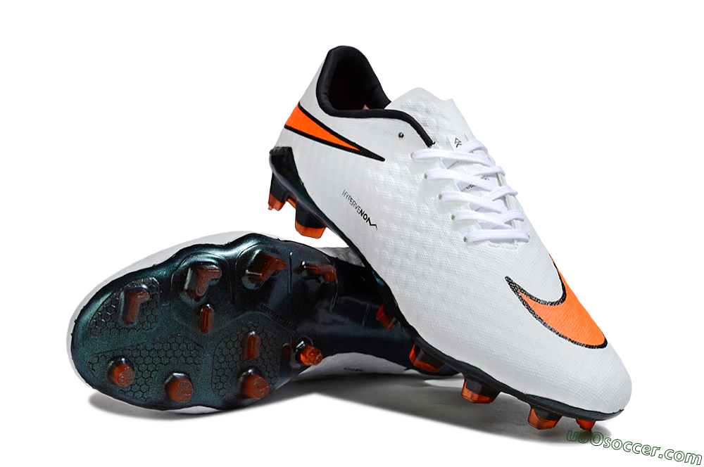 Nike Hypervenom Phantom RGN SE FG Firm Ground Soccer Cleats - White/Black/Orange 3