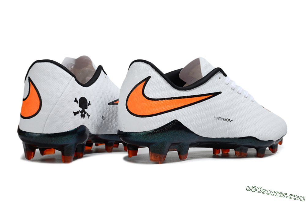 Nike Hypervenom Phantom RGN SE FG Firm Ground Soccer Cleats - White/Black/Orange 6