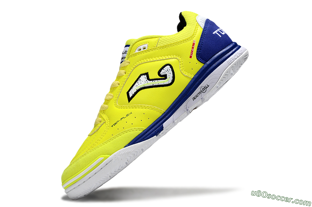 Joma Top Flex IC Indoor & Futsal Soccer Shoes - Yellow/White/Blue 5